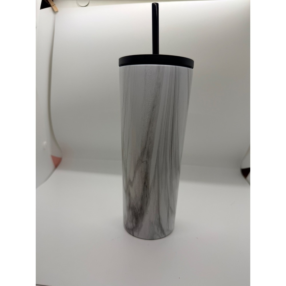 Simple Modern 24oz Classic Tumbler Carrara Marble Insulated Stainless Steel Strw